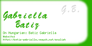 gabriella batiz business card